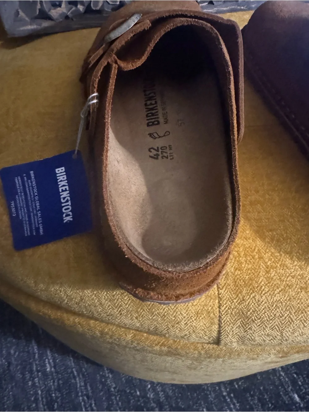 Birkenstock Lutry Premium Suede Mule - Mink Brown, Unisex 9 Men / 11 Women